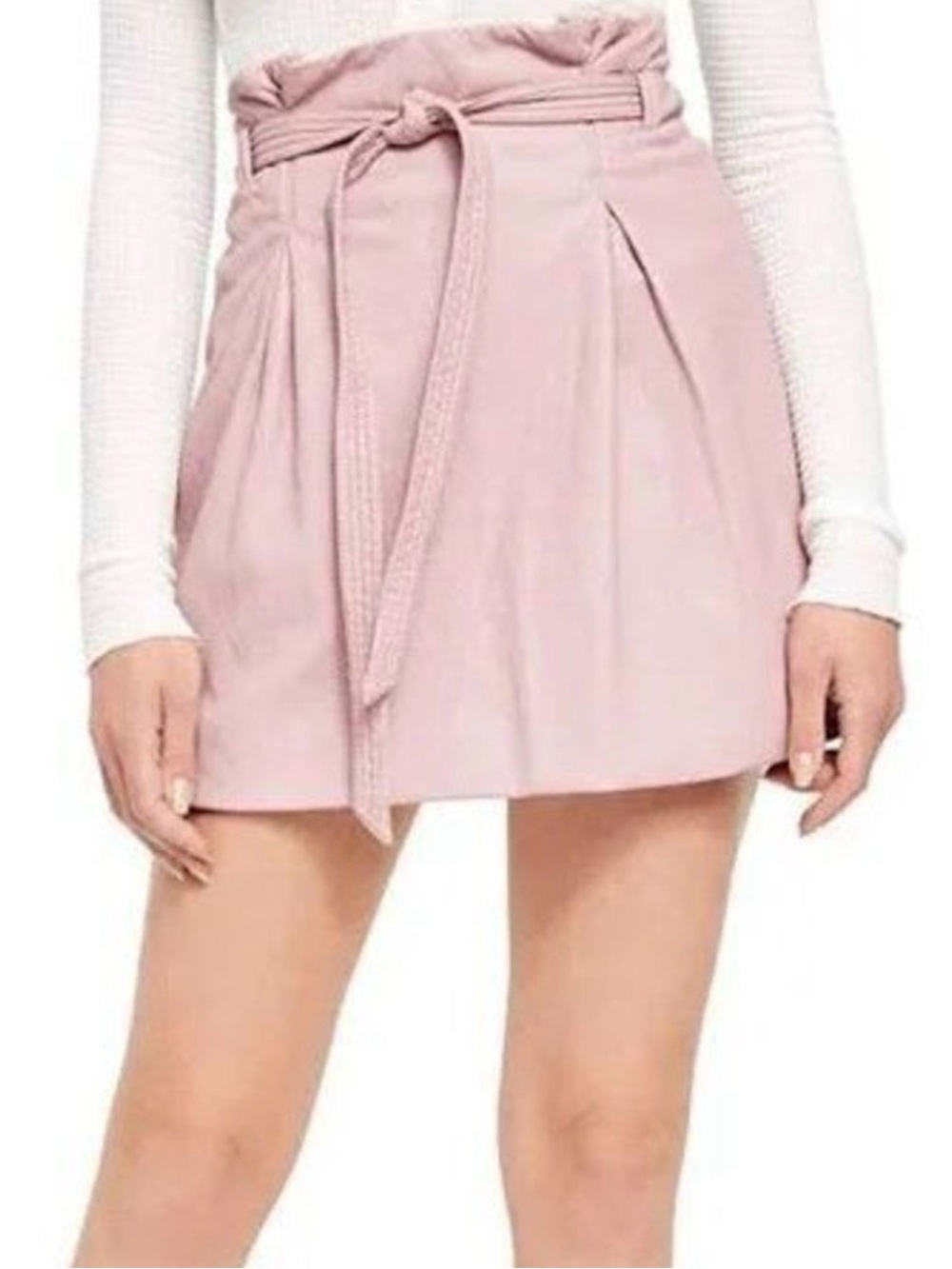 Free People Payton Paperbag Mini Skirt- Mauve Swoon- size 4